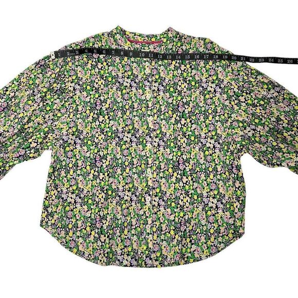 Maeve Blouse Long-Sleeve Blouse By Anthropologie Cotton Floral Print Small Multi - Picture 10 of 13